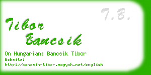 tibor bancsik business card